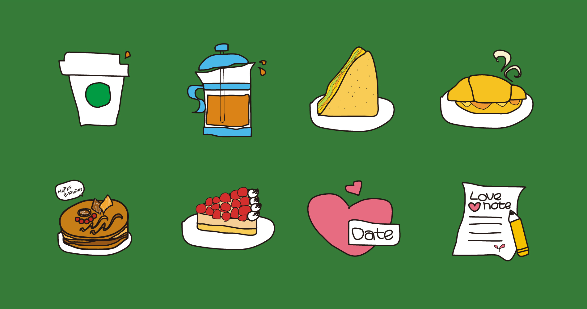 星巴克月曆貼紙設計